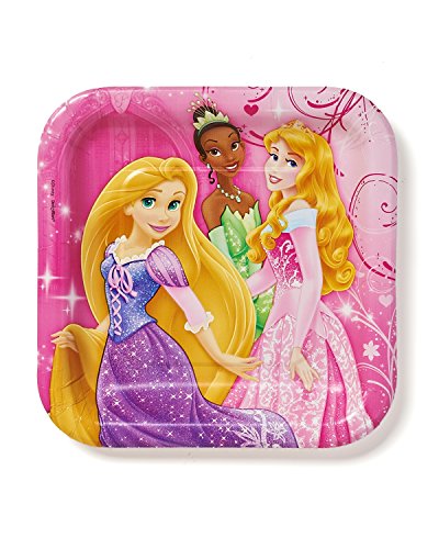 Disney princess sparkle dessert paper plates birthday p…