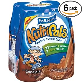 Pediasure Nutripals Chocolate Drink, 8-Ounce Bottle, 4 Count (Pack of 6)