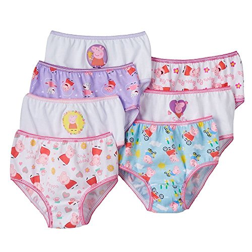 Peppa Pig Little Big Girls Bikini Panties Pack of 7 Underwear Size 4-6-8