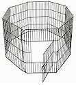 NEW PET DOG EXERCISE PEN ENCLOSURE 8 PANEL 107CM X 61CM