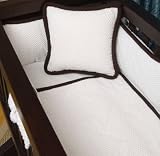Green Frog Art 3 Piece MOD Frog Cradle Bedding Set, Chocolate