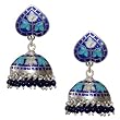 Enamel Earrings Sterling Silver Jewelry 1.50 inches (erg152)