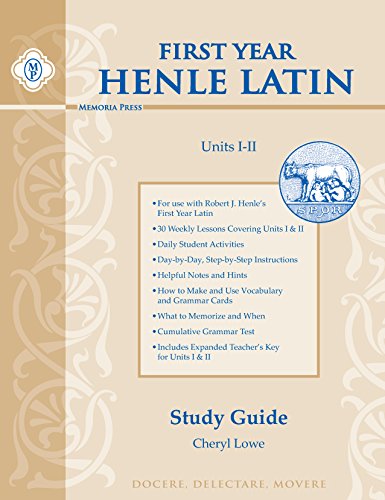 henle latin i study guide units i  ii latin edition