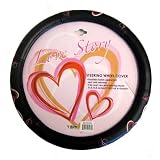 Simulated Leather Steering Wheel Cover - Multicolor Opt  Art Love Hearts