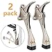 Gotega Door Stopper, 2 Packs Kickdown Door Stop with One Touch Adjustable Height and Rubber Tip 4 Inches, Door Stops