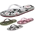 Flojos DELANEY Women's Beach Scene Flip-Flop Sandals