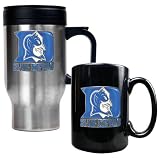 Duke Blue Devils Stainless Steel Travel Mug & Ceramic Mug Set NCAA College Athletics
