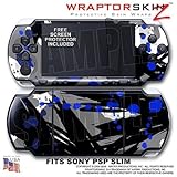 Abstract 02 Blue WraptorSkinz Skin and Screen Protector Kit fits Sony PSP S ....