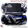 Abstract 02 Blue WraptorSkinz Skin and Screen Protector Kit fits Sony PSP Slim (PSP 2000)