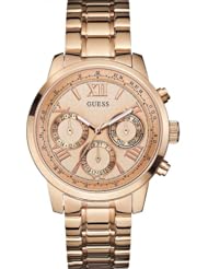 GUESS Womens W0330L2 Rose Gold-Tone Multi-Function Watch