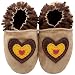 Robeez Infant/Toddler Patchwork Heart Soft Sole Crib Shoe,Tan,6-12 Months (US Toddler 2.5-4 M)