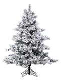 4.5′ Flocked Alaskan Artificial Christmas Tree – Unlit