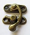 5 Decorative Swing Arm Latch Antique Brass Plated Steel W/screws