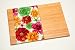 Floral Splash Wooden Cutting Board w/ Glass Inset