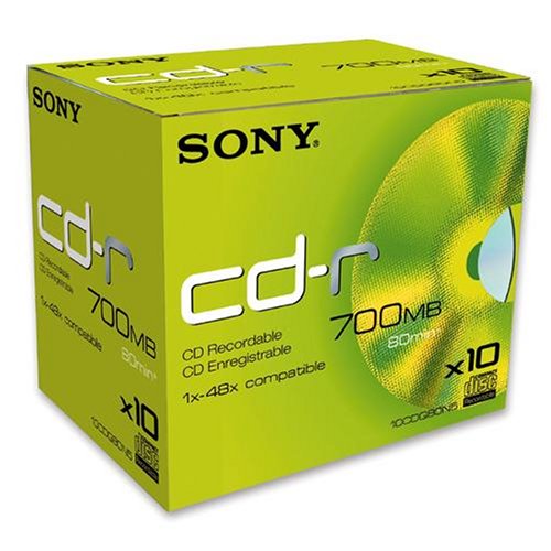 Sony CDQ 80N - 10 x CD-R - 700 MB ( 80min ) 32x - storage media