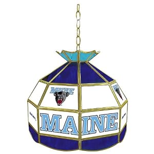 Trademark University of Maine stained glass Tiffany lamp - 16-inch