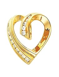 14K Yellow Gold Diamond Heart Pendant/Slide - 0.40 Ct. -- LIFETIME WARRANTY