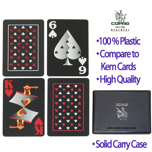 2 Deck Set of Copag Plastic Playing Cards - Special Epoc Design
