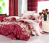 Material:100% Cotton Pref 4-piece Queen-size Duvet Cover Set Material:100% Cotton Pref 4-piece Queen-size Duvet Cover Set