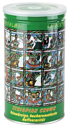 Dallmayr Gourmet Coffee, Ethiopian Crown, 17.6-Ounce Specialty Gift Tins (Pack of 2)