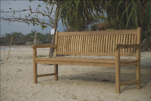 Teak Garten Bank Sitzbank Gartenmöbel Gartenbank aus Java Teakholz A-Grade 180cm 180 cm