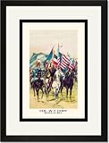 Black Framed/Matted Print 17x23, Buffalo Bill: A Factor of International Amity