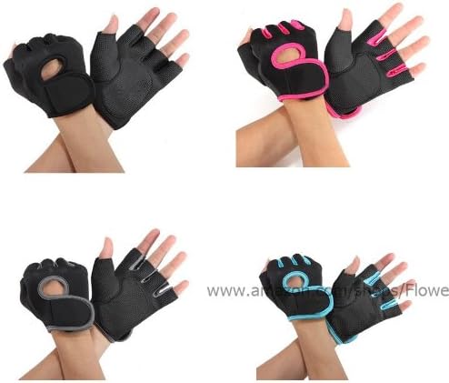Flowermall Hot GYM Weightlifting Exercise Half Finger Sport Cycling Fitness Gloves