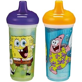 Munchkin Two SpongeBob Squarepants 9 oz Big Kid Insulated Spill-Proof Cup,Colors Vary