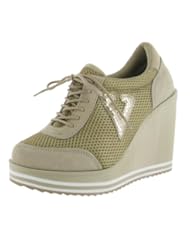 Volatile Kicks Rush Womens Wedge Sneakers Platform Shoes Mesh Beige Size 10
