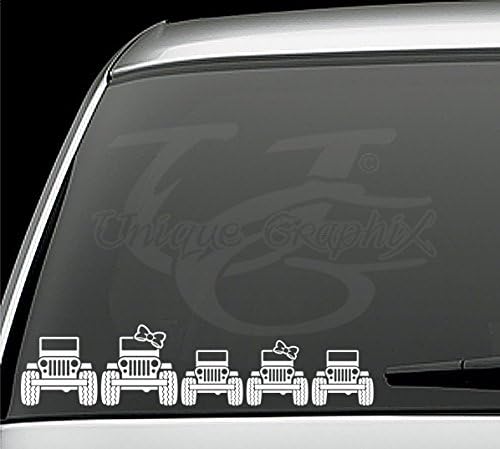 Jeep Family Vinyl Window Decal Family of 5
