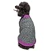 Blueberry Pet Melange Dog Sweater in Gray and Silver, Back Length 12