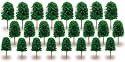 Hornby  R8930 Econo Tree 75-100mm Pk 24  00 Gauge Skale Scenics Eco Trees
