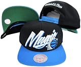 Orlando Magic Diaganol Script Black/Blue Two Tone Plastic Snapback Adjustable Plastic Snap Back Hat / Cap