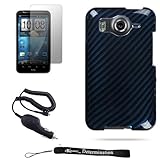 Premium Blue Racing Carbon Fiber Design Cover / 2 Piece Snap On Crystal Pro ....