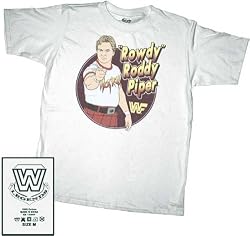 WWE World Wrestling Entertainment Rowdy Roddy Piper White Youth T-shirt Tee