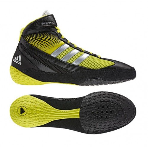 Adidas Response III Wrestling Shoes lime/ white sz 8.5 On Sale