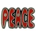 Peace in Words Red Belt Buckle