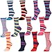 Women's Soft and Warm Fuzzy Sock Packs (One Size Fits Most 13+) (Stripe 12 Pack)