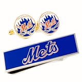 New York Mets Cufflinks and Money Clip Gift Set-CLI-D-METS-CM