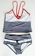 Girls/Young Miss 2 Pc Tankini Swimsuit with Faux Belt in Red/White/Blue. Sizes 4-18