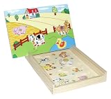 Small Foot Company 4549 - Magnet-Puzzle Farm