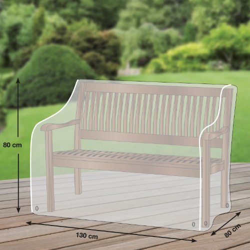 Schutzhuellenprofi Bâche de protection en polyester Oxford 600D pour banc de jardin 2 places Gris clair