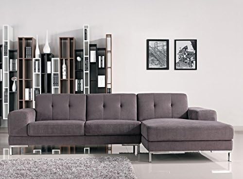 Divani Casa Forli - Modern Fabric Sectional Sofa With Right Facing Chaise