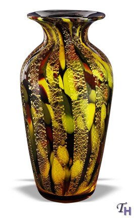 Badash Golden  Art Glass  11" Vase