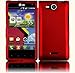 Red Hard Case Cover for LG Lucid 4G VS840
