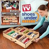 CostMad Shoe Underbed Under Bed Shoes Storage Space Saving Shoe Organizer Bag Box that Holds 12 pairs of Shoes