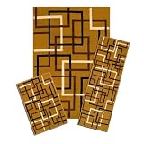 Achim Home Furnishings Capri 3-Piece Rug Set, Santa Fe Squares