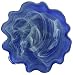 Colorful Recycled Art Glass Cobalt Blue Wave Rim Plate 13.75"D