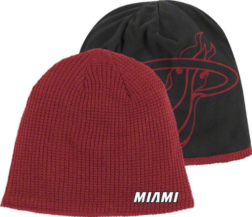 NBA Men's Reversible Knit Hat - Ke82Z, Miami Heat, One Size