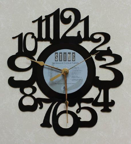 STING ~ THE DREAM OF THE BLUE TURTLES ~ LP RECORD ALBUM CLOCK made from the Vinyl Record LP ~ Recycled LP Vinyl Record/Album Clock ~ Decorative - Functional Art ~